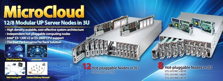 Microcloud สุดยอด Cloud Server คุ้มค่า 8 NODE ในพื้นที่ 3U